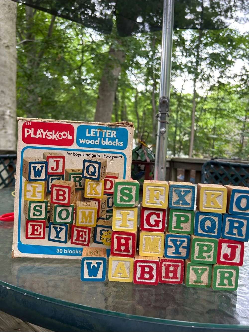 Playskool Wooden Letter Blocks- Vintage (1978)